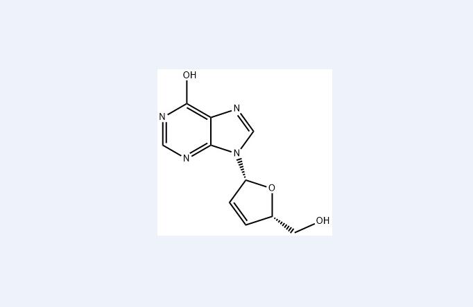 2,3-双脱氧双脱氢肌苷钠盐结构式(图1)