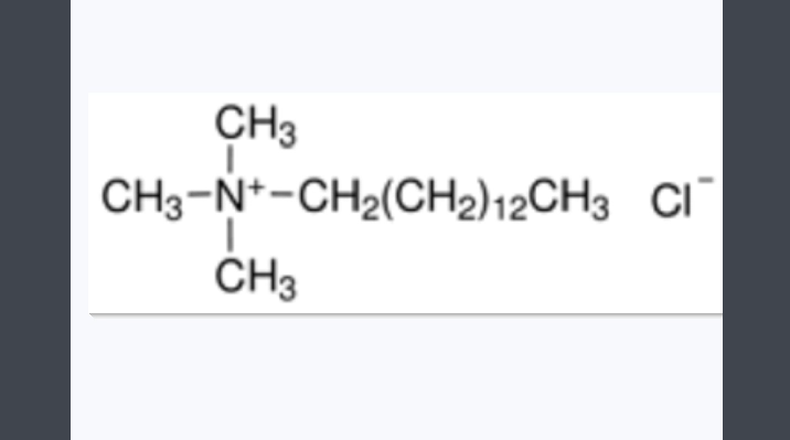 十四烷基三甲基氯化铵结构式(图1)